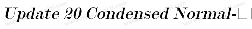 Update 20 Condensed Normal字体转换